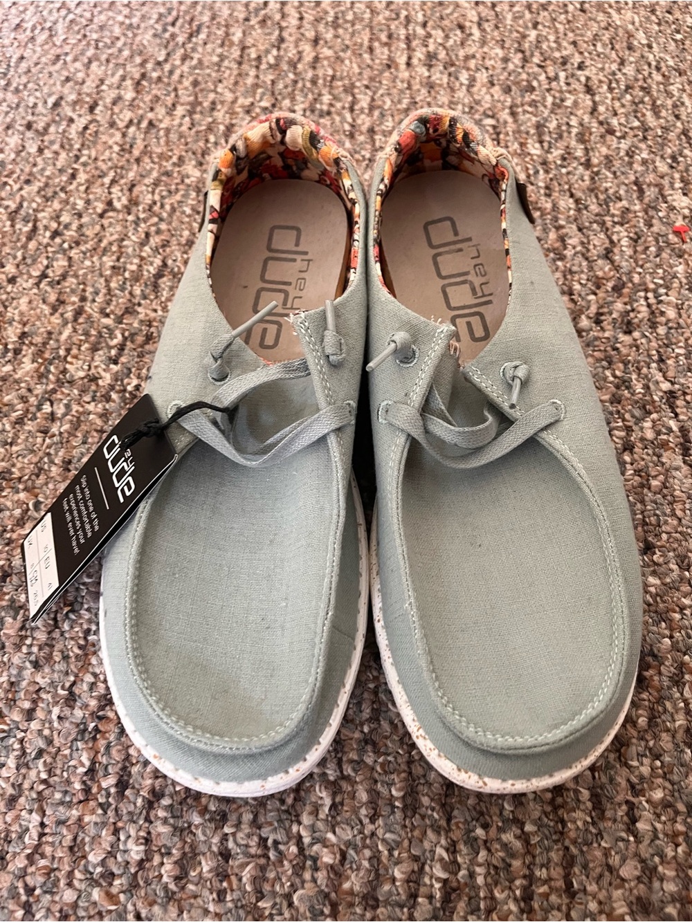 Hey Dude Light Aloe Canvas Sneakers